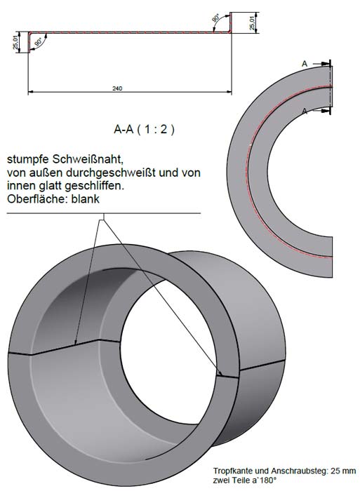 alu-systemtec eilenburg gmbh: kreisrunde Fensterbank